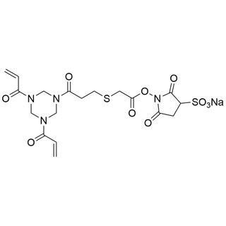 2-((3-(3,5-diacryloyl-1,3,5-triazinan-1-yl)-3-oxopropyl)thio)acetic acid-Sulfo-NHS