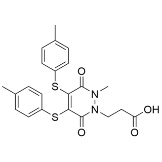 3-(2-methyl-3,6-dioxo-4,5-bis(p-tolylthio)-3,6-dihydropyridazin-1(2H)-yl)propanoic acid