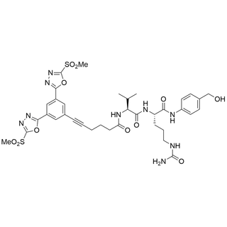 ((6-(3,5-bis(5-(methylsulfonyl)-1,3,4-oxadiazol-2-yl)phenyl)hex-5-ynoyl)oxy)-Val-Cit-PAB