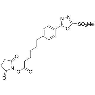 6-(4-(5-(methylsulfonyl)-1,3,4-oxadiazol-2-yl)phenyl)hexanoate-NHS