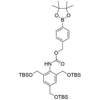 4-(4,4,5,5-tetramethyl-1,3,2-dioxaborolan-2-yl)benzyl (2,4,6-tris(((tert-butyldimethylsilyl)oxy)methyl)phenyl)carbamate