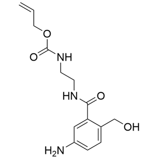 allyl (2-(5-amino-2-(hydroxymethyl)benzamido)ethyl)carbamate