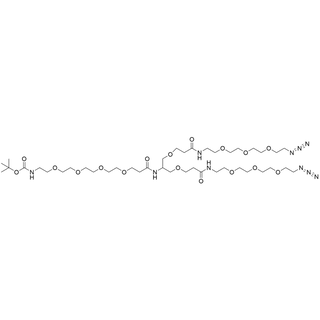 2-(Boc-amino-PEG4-amido)-1,3-bis(azido-PEG3-amido-ethoxy)propane