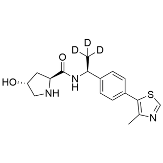 (2S,4R)-4-hydroxy-N-((S)-1-(4-(4-methylthiazol-5-yl)phenyl)ethyl-2,2,2-d3)pyrrolidine-2-carboxamide