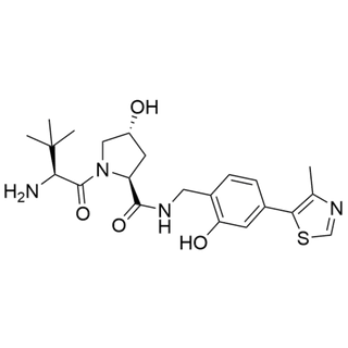 (2S,4R)-1-((S)-2-amino-3,3-dimethylbutanoyl)-4-hydroxy-N-(2-hydroxy-4-(4-methylthiazol-5-yl)benzyl)pyrrolidine-2-carboxamide