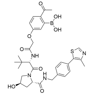 (2-acetyl-5-(2-(((S)-1-((2S,4R)-4-hydroxy-2-((4-(4-methylthiazol-5-yl)benzyl)carbamoyl)pyrrolidin-1-yl)-3,3-dimethyl-1-oxobutan-2-yl)amino)-2-oxoethoxy)phenyl)boronic acid