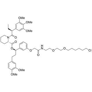 (R)-1-(3-(2-((2-(2-((6-chlorohexyl)oxy)ethoxy)ethyl)amino)-2-oxoethoxy)phenyl)-3-(3,4-dimethoxyphenyl)propyl (S)-1-((S)-2-(3,4,5-trimethoxyphenyl)butanoyl)piperidine-2-carboxylate