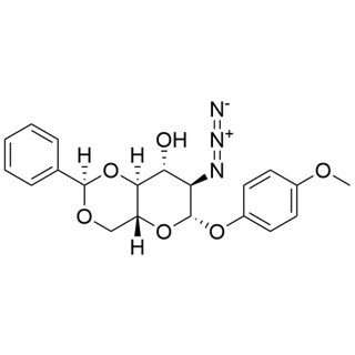 4-Methoxyphenyl 2-azido-4,6-O-benzylidene-2-deoxy-α-D-glucopyranoside