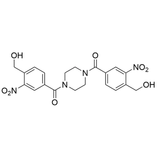 piperazine-1,4-diylbis((4-(hydroxymethyl)-3-nitrophenyl)methanone)