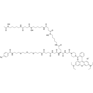 (4-AzBA-PEG3-C3-amido-Succ-Gly)-Glu(DFOB)-Gly-Pip-Rodamine B