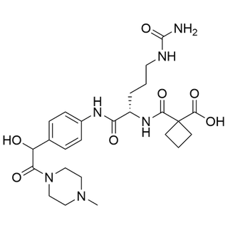 1-(((2S)-1-((4-(1-hydroxy-2-(4-methylpiperazin-1-yl)-2-oxoethyl)phenyl)amino)-1-oxo-5-ureidopentan-2-yl)carbamoyl)cyclobutane-1-carboxylic acid