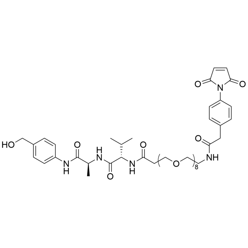 [2-(4-maleimidophenyl)]acetyl-PEG8-Val-Ala-PAB