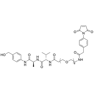 [2-(4-maleimidophenyl)]acetyl-PEG8-Val-Ala-PAB