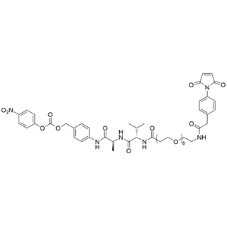 [2-(4-maleimidophenyl)]acetyl-PEG8-Val-Ala-PAB-PNP