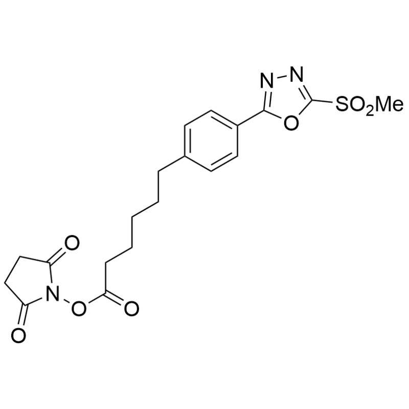 6-(4-(5-(methylsulfonyl)-1,3,4-oxadiazol-2-yl)phenyl)hexanoate-NHS