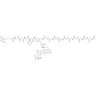 Mc-Gly-Gly-Phe-Gly-PAB-(2-NMe-pSar10-Ac)Exatecan