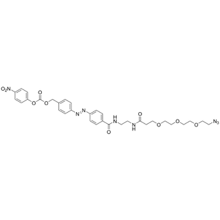 N3-PEG2-amido-EN-(E)-4-((4-PNP-benzyl carbonate)diazenyl)benzamide