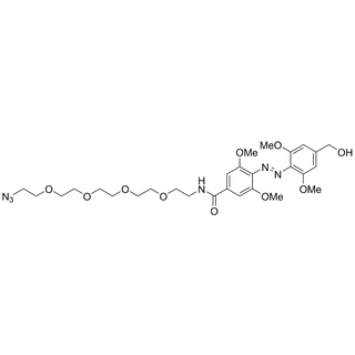 (E)-N-(14-azido-3,6,9,12-tetraoxatetradecyl)-4-((4-(hydroxymethyl)-2,6-dimethoxyphenyl)diazenyl)-3,5-dimethoxybenzamide