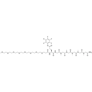 (m-PEG8)-Glu(PFP)-(Gly-pSar5-NH2)