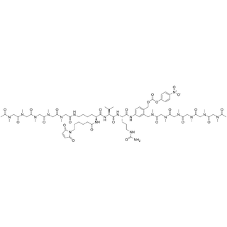 MC-Lys(Ac-pSar5)-Val-Cit-(PAB-(2-CH2NMe-Ac-pSar5))-PNP