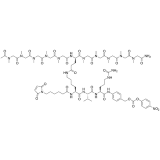 MC-Lys(gamma-((Ac-pSar5)-Glu-(pSar5-NH2)))-Val-Cit-PAB-PNP