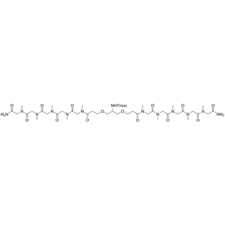 2-(Fmoc-amino)-1,3-bis(carboxyethoxy-pSar5-NH2)propane