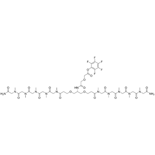 2-(PFP-DGA-amido)-1,3-bis(carboxyethoxy-pSar5-NH2)propane