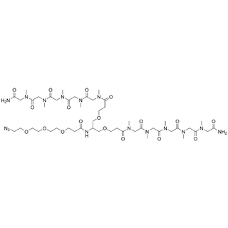 2-(azido-PEG3-amido)-1,3-bis(carboxyethoxy-pSar5-NH2)propane