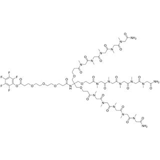 (PFP-PEG3-amido)-tri-(amide-pSar5-ethoxymethyl)-methane