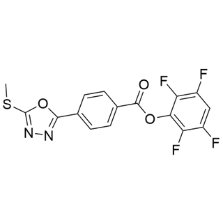 2,3,5,6-tetrafluorophenyl 4-(5-(methylthio)-1,3,4-oxadiazol-2-yl)benzoate