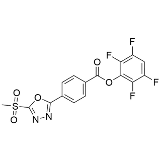 2,3,5,6-tetrafluorophenyl 4-(5-(methylsulfonyl)-1,3,4-oxadiazol-2-yl)benzoate