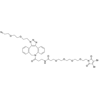 DBM-PEG4-DBCO-Triazole-PEG2-Azide