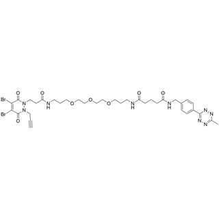 MeTz-Bis-NH2-C1-PEG3-Propargyl-Br2PD