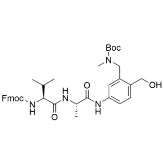 tert-butyl (5-((S)-2-((S)-2-((((9H-fluoren-9-yl)methoxy)carbonyl)amino)-3-methylbutanamido)propanamido)-2-(hydroxymethyl)benzyl)(methyl)carbamate