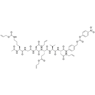 Ac-Lys(Alloc)-Gly-Asp(O-All)-Glu(O-All)-Val-Asp-(O-All)-PAB-PNP