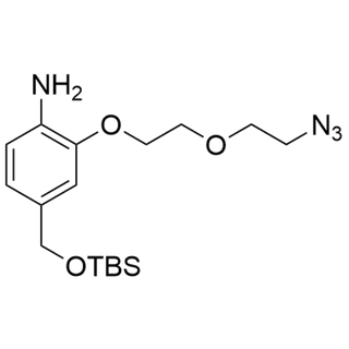 2-(2-(2-azidoethoxy)ethoxy)-4-(((tert-butyldimethylsilyl)oxy)methyl)aniline