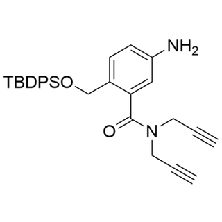 5-amino-2-(((tert-butyldiphenylsilyl)oxy)methyl)-N,N-di(prop-2-yn-1-yl)benzamide