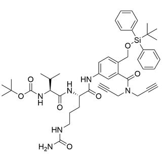 Boc-Val-Cit-PAB(4-TBDPS-3-bis-propargyl-amide)