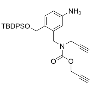 prop-2-yn-1-yl (5-amino-2-(((tert-butyldiphenylsilyl)oxy)methyl)benzyl)(prop-2-yn-1-yl)carbamate