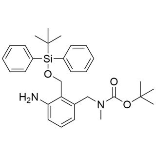 tert-butyl (3-amino-2-(((tert-butyldiphenylsilyl)oxy)methyl)benzyl)(methyl)carbamate