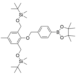 (((5-methyl-2-((4-(4,4,5,5-tetramethyl-1,3,2-dioxaborolan-2-yl)benzyl)oxy)-1,3-phenylene)bis(methylene))bis(oxy))bis(tert-butyldimethylsilane)