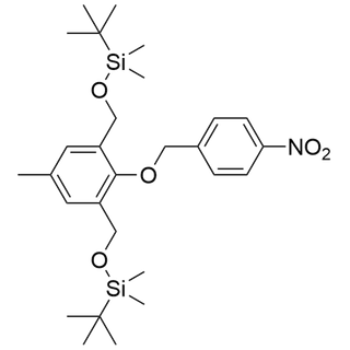 (((5-methyl-2-((4-nitrobenzyl)oxy)-1,3-phenylene)bis(methylene))bis(oxy))bis(tert-butyldimethylsilane)