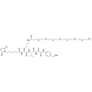 Mc-Lys(m-PEG8-amide)-Val-Ala-PAB-OH