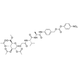 Methyl 2-glycolic-3,4,5-tri-OAc-ß-D-glucopyranuronate-Val-Ala-PAB-PNP