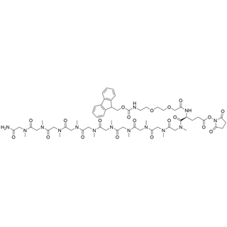 (Fmoc-PEG2-CH2COOH)-Glu(OSu)-pSar10-NH2