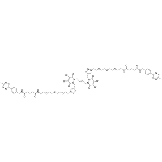 N'N'-butane-1,4-diyl-Bis(Dibromopyridazinediones-N-methyl-tetrazole-PEG3-GA-amido-Bn-mTz)