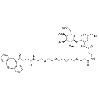 4-(Hydroxymethyl)-2-(DBCO-PEG4-amido-beta-Ala-amino)phenyl 2,3,4,6-tetra-O-acetyl-beta-D-galactopyranoside