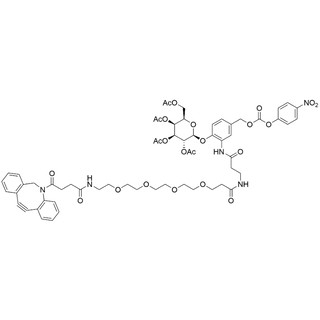 4-(PNP-methyl-carbonate)-2-(DBCO-PEG4-amido-beta-Ala-amino)phenyl 2,3,4,6-tetra-O-acetyl-beta-D-galactopyranoside