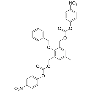 (2-(benzyloxy)-5-methyl-1,3-phenylene)bis(methylene) bis(4-nitrophenyl) bis(carbonate)