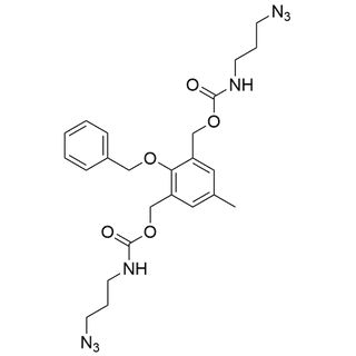 (2-(benzyloxy)-5-methyl-1,3-phenylene)bis(methylene) bis((3-azidopropyl)carbamate)